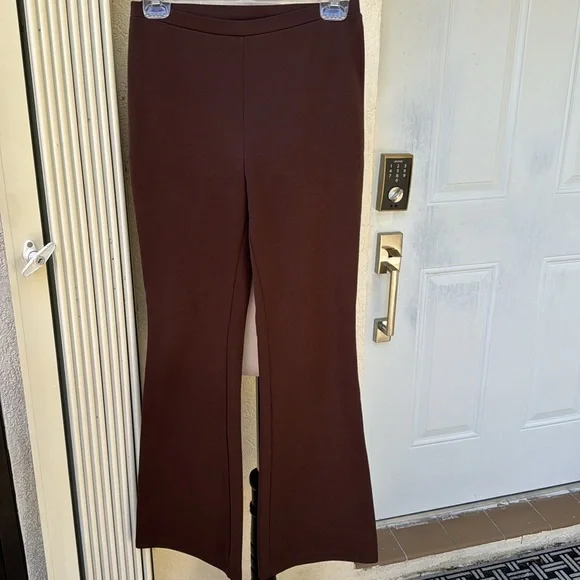 EXPRESS. Extreme Flare Brown Pants, Size S-Regular. - Picture 2 of 9